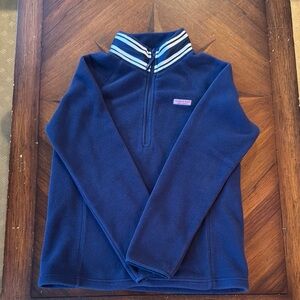 Vineyard Vines fleece quarter zip. Navy blue, Very good condition